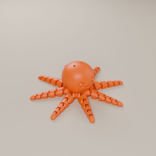 Orange flexi octopus